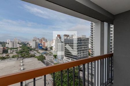 Varanda de kitnet/studio para alugar com 1 quarto, 28m² em Brooklin Paulista, São Paulo