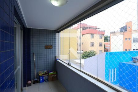 Sacada da Sala de apartamento à venda com 3 quartos, 110m² em Palmares, Belo Horizonte