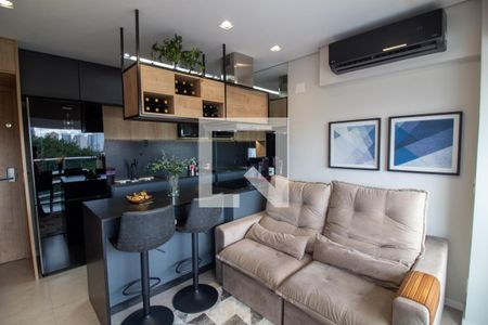 Sala de apartamento à venda com 1 quarto, 40m² em Vila Gertrudes, São Paulo