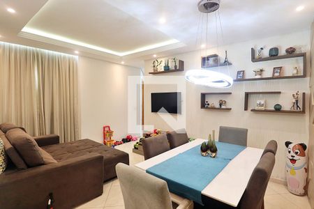 Sala de apartamento à venda com 3 quartos, 82m² em Vila Camilópolis, Santo André