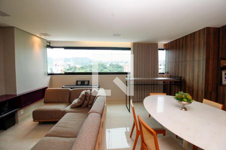 Sala  de apartamento à venda com 3 quartos, 104m² em Luxemburgo, Belo Horizonte