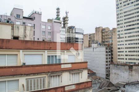 Vista da varanda de kitnet/studio à venda com 1 quarto, 35m² em Centro Histórico, Porto Alegre