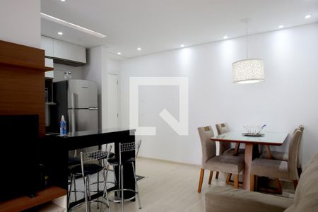 Sala de Estar e Jantar de apartamento para alugar com 2 quartos, 62m² em Marapé, Santos