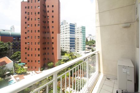 Varanda  de apartamento à venda com 1 quarto, 45m² em Moema, São Paulo