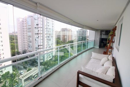 Varanda da Sala de apartamento para alugar com 2 quartos, 112m² em Barra da Tijuca, Rio de Janeiro