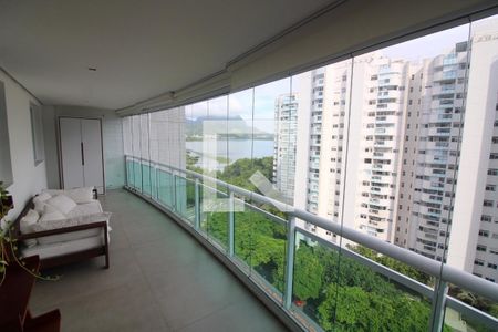 Varanda da Sala de apartamento para alugar com 2 quartos, 112m² em Barra da Tijuca, Rio de Janeiro