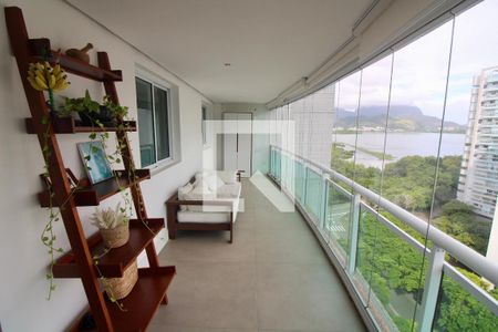 Varanda da Sala de apartamento para alugar com 2 quartos, 112m² em Barra da Tijuca, Rio de Janeiro