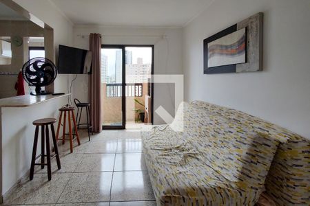 Sala de apartamento para alugar com 1 quarto, 50m² em Aviação, Praia Grande