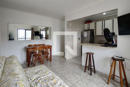 Sala de apartamento para alugar com 1 quarto, 50m² em Aviação, Praia Grande