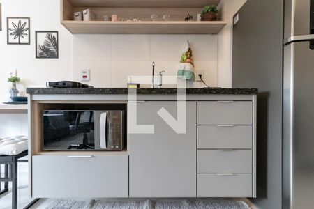 Cozinha de kitnet/studio para alugar com 1 quarto, 25m² em Vila Olímpia, São Paulo