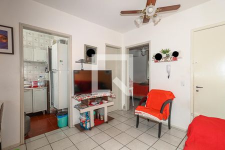 Sala de apartamento à venda com 1 quarto, 34m² em Petrópolis, Porto Alegre