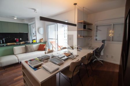 Sala de apartamento para alugar com 1 quarto, 62m² em Chácara Santo Antônio, São Paulo