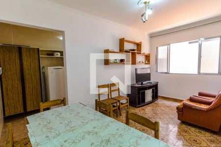 Sala de apartamento para alugar com 1 quarto, 55m² em Guilhermina, Praia Grande