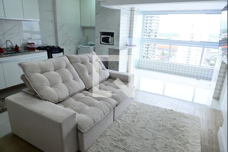 Sala de apartamento para alugar com 2 quartos, 79m² em Guilhermina, Praia Grande