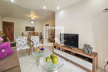 Sala de apartamento para alugar com 3 quartos, 105m² em Jardim Belmar, Guarujá