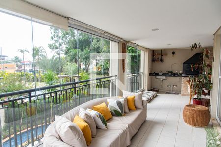 Varanda de apartamento à venda com 4 quartos, 168m² em Vila Firmiano Pinto, São Paulo
