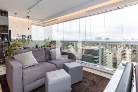 Sala de apartamento para alugar com 1 quarto, 56m² em Vila Nova Conceição, São Paulo