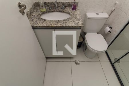 Banheiro de kitnet/studio à venda com 1 quarto, 22m² em República, São Paulo