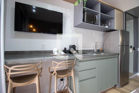 Cozinha de apartamento para alugar com 1 quarto, 22m² em Vila Mariana, São Paulo