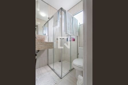 Banheiro da Suíte de apartamento à venda com 3 quartos, 90m² em Copacabana, Belo Horizonte