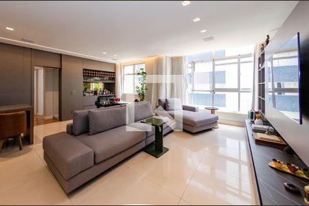 Sala de apartamento à venda com 2 quartos, 101m² em Serra, Belo Horizonte