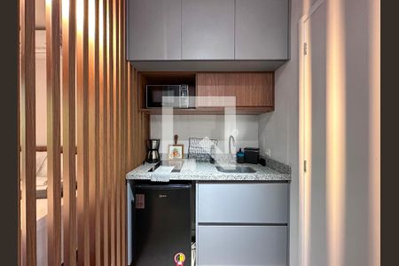 Cozinha de kitnet/studio à venda com 1 quarto, 20m² em Campo Belo, São Paulo