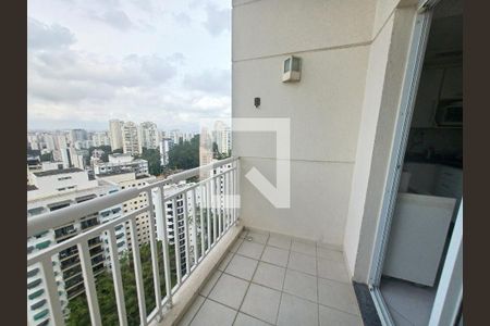 Varanda da Sala de apartamento para alugar com 1 quarto, 48m² em Vila Andrade, São Paulo