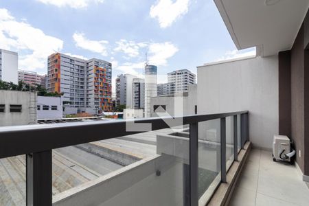 Varanda de kitnet/studio à venda com 1 quarto, 27m² em Indianópolis, São Paulo