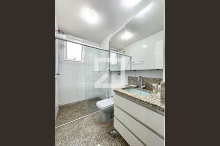 Banheiro da Suíte 1 de apartamento à venda com 4 quartos, 140m² em Buritis, Belo Horizonte