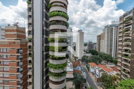 Vista Varanda Sala de Estar de apartamento para alugar com 2 quartos, 65m² em Cambuí, Campinas