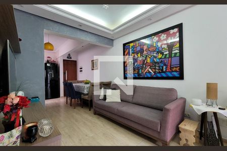 Sala de apartamento à venda com 2 quartos, 70m² em Vila Homero Thon, Santo André
