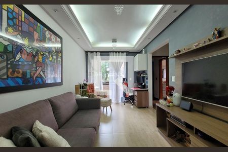 Sala de apartamento à venda com 2 quartos, 70m² em Vila Homero Thon, Santo André