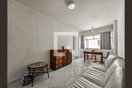 Sala de apartamento para alugar com 1 quarto, 80m² em Pitangueiras, Guarujá