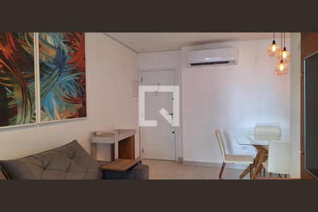 Sala de apartamento para alugar com 1 quarto, 58m² em Boqueirão, Praia Grande