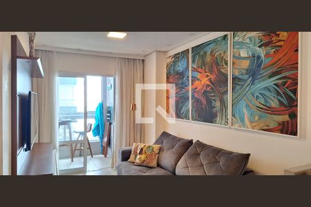 Sala de apartamento para alugar com 1 quarto, 58m² em Boqueirão, Praia Grande