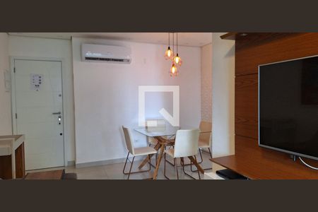 Sala de apartamento para alugar com 1 quarto, 58m² em Boqueirão, Praia Grande