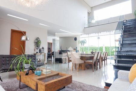 sala de casa de condomínio à venda com 4 quartos, 320m² em Balneário Água Limpa, Nova Lima