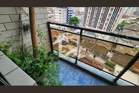 Varanda da Sala de apartamento para alugar com 1 quarto, 88m² em Embaré, Santos