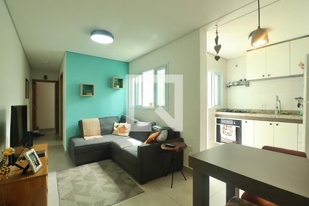 Sala de apartamento à venda com 2 quartos, 56m² em Vila Camilópolis, Santo André