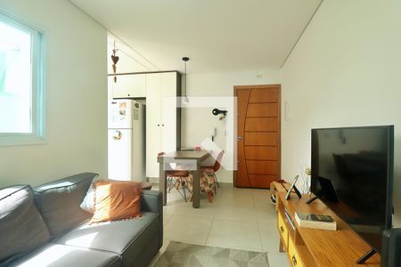 Sala de apartamento à venda com 2 quartos, 56m² em Vila Camilópolis, Santo André