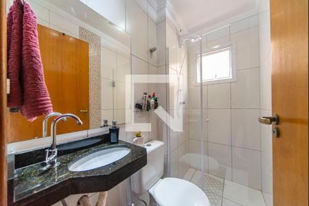 Banheiro de apartamento à venda com 3 quartos, 154m² em Vila Scarpelli, Santo André