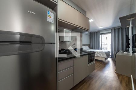 Cozinha de kitnet/studio à venda com 1 quarto, 26m² em Brooklin Paulista, São Paulo