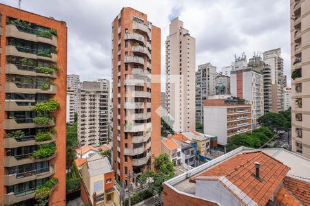 Sala/Cozinha - Vista Varanda de apartamento à venda com 2 quartos, 61m² em Jardim Paulista, São Paulo