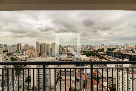 Varanda da Sala de apartamento à venda com 1 quarto, 34m² em Vila Clementino, São Paulo