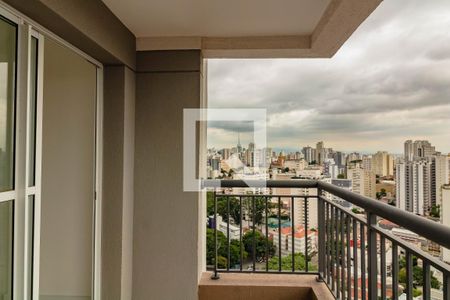 Varanda da Sala de apartamento à venda com 1 quarto, 34m² em Vila Clementino, São Paulo