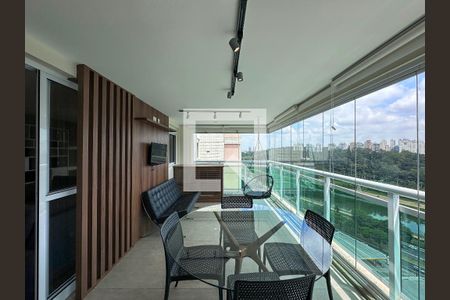 Varanda de apartamento para alugar com 2 quartos, 109m² em Jardim Caravelas, São Paulo