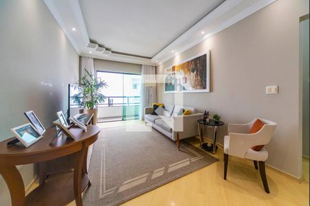 Sala de apartamento à venda com 3 quartos, 104m² em Vila Alzira, Santo André