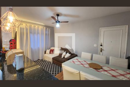 Detalhe Sala de apartamento para alugar com 2 quartos, 85m² em Vila Matias, Santos