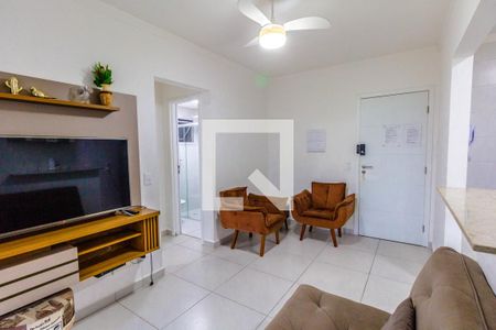 Sala de apartamento para alugar com 1 quarto, 58m² em Guilhermina, Praia Grande