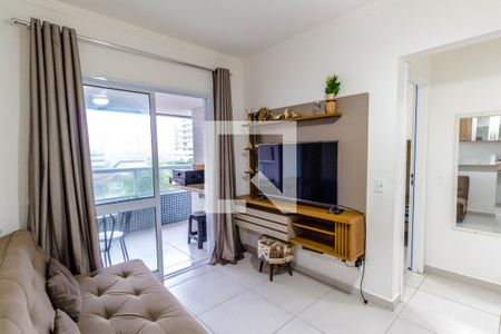 Sala de apartamento para alugar com 1 quarto, 58m² em Guilhermina, Praia Grande